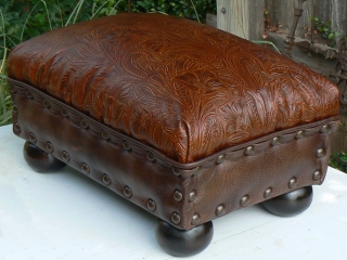 Saddle-Tooled Footstool