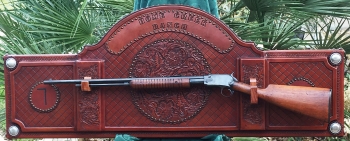 Gun Rack with Mesquite Wood Hangers