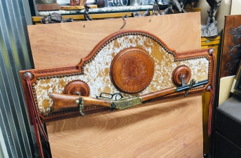 Cowhide Gun/Hat Rack