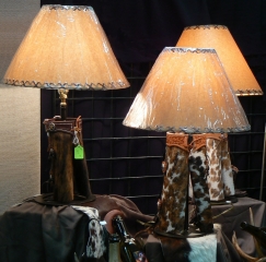 Cow Hide Lamp