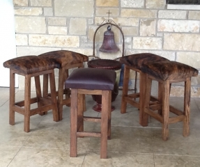 Brindle Cowhide Bar Stool